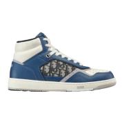 Dior Högtopp Oblique Sneakers Kvinnor Blue, Dam