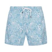 Fedeli Blå Tropiska Badshorts Blue, Herr