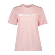 Burberry Logo Print Bomull T-shirt Pink, Dam