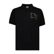 Burberry Klassisk Polo Skjorta med Rytter Design Black, Herr