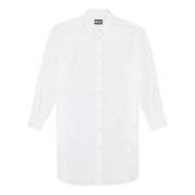Diesel Skjortklänning med 3D-broderi White, Dam