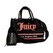 Juicy Couture Svart axelväska med främre logotyp Black, Dam