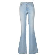 Off White Faded Denim Jeans Blue, Dam