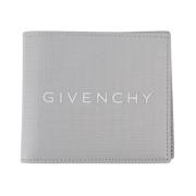 Givenchy Läderplånbok med 4G-tryck Gray, Herr
