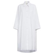 Marni poplin oversized shirt dress White, Dam