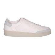 Canali Vita Lädersneakers Rundtå Gummisula White, Herr