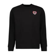 Moncler Hjärtlogo Sweatshirt Black, Herr