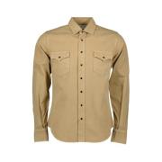 Saint Laurent Western Skjorta Beige, Herr