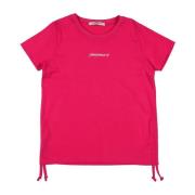 Hinnominate Geranium Pink Dam T-shirt med Ruffles Red, Dam