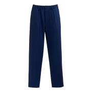 Marni Tropical wool cropped trousers Blue, Herr