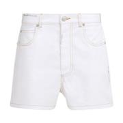 Marni Jeansshorts med blomsterpatch White, Dam