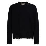 Marni Twisted crewneck sweater Black, Herr