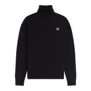 Fred Perry Svart Sweater Kollektion Black, Herr