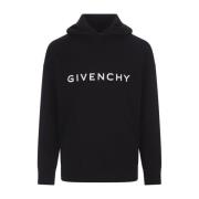 Givenchy Svart Archetype Hoodie Tröja Black, Herr