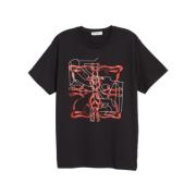 Givenchy Svart Logo Print Classic Fit T-shirt Black, Herr