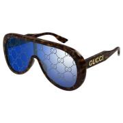 Gucci Stiliga solglasögon i Havana/Blå Brown, Herr