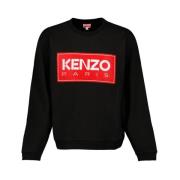 Kenzo Logo Sweatshirt Långärmad Rund Hals Black, Herr