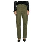 Paco Rabanne Multi-Ficka Twill Cargo Byxor Green, Dam