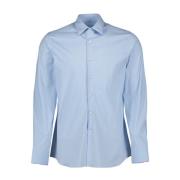 Prada Klassisk Poplin Skjorta Blue, Herr