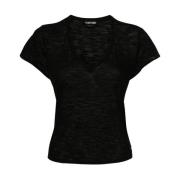 Tom Ford Svarta T-shirts Polos för kvinnor Black, Dam