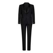 Tom Ford Svart Mohair Ull Tuxedo Suit Black, Herr