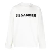 Jil Sander Avslappnad Bomull T-shirt White, Herr