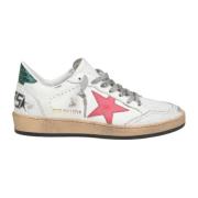 Golden Goose Läder Sneakers med Rosa och Gröna Detaljer Multicolor, Da...