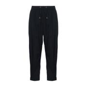 Herno Cropped Trousers Pantalone 9300 Black, Dam