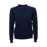 Sun68 Solid Polo Sweater Blue, Herr