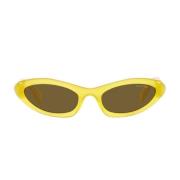 Miu Miu Cat-Eye Solglasögon Glimpse Stil Yellow, Dam