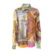 Moschino Twill Foulard Print Skjorta Multicolor, Dam
