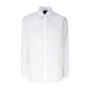 Pinko Klassisk Vit Skjorta med Logobrodyr White, Dam