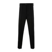 Prada Svarta Slim-Fit Byxor med Sömdetaljer Black, Herr