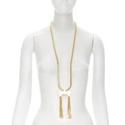 Yves Saint Laurent Vintage Pre-owned Metall halsband Yellow, Dam