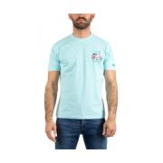 Saint Barth Herr Casual T-shirt Blue, Herr