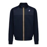 K-Way Blå Djup Zip-through Sweatshirt för Män Blue, Herr