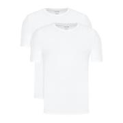 Lacoste 2-Pack Stretch Bomull T-Shirts White, Herr