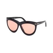 Tom Ford Elegant Shield Solglasögon Photochromic Shiny Black Black, Un...