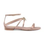 Dee Ocleppo Satin Sandal med Swarovski Båge Pink, Dam