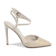 Dee Ocleppo Glitter Logo Pump Beige, Dam