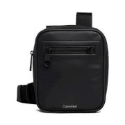 Calvin Klein Svart Cross Body Väska Reporter Stil Black, Herr