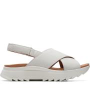 Clarks Vita Platta Wish Sandaler White, Dam