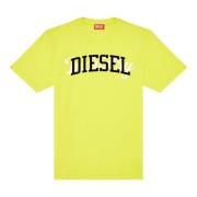 Diesel T-shirt med kontrasterande tryck Yellow, Herr