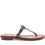 Michael Kors Bruna Thong Flat Sandaler Brown, Dam