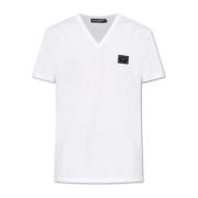 Dolce & Gabbana V-ringad T-shirt White, Herr