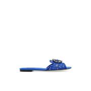 Dolce & Gabbana Bianca Slides Blue, Dam