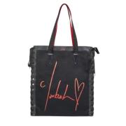 Christian Louboutin Pre-owned Pre-owned Canvas totevskor Black, Dam