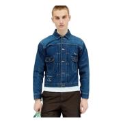 Human Made Broderad Denim Arbetsjacka Blue, Herr