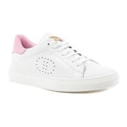 Dee Ocleppo Vit Läder Sneaker med Rosa Detalj White, Dam