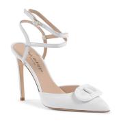 Dee Ocleppo Snörad Stiletto Pump White, Dam